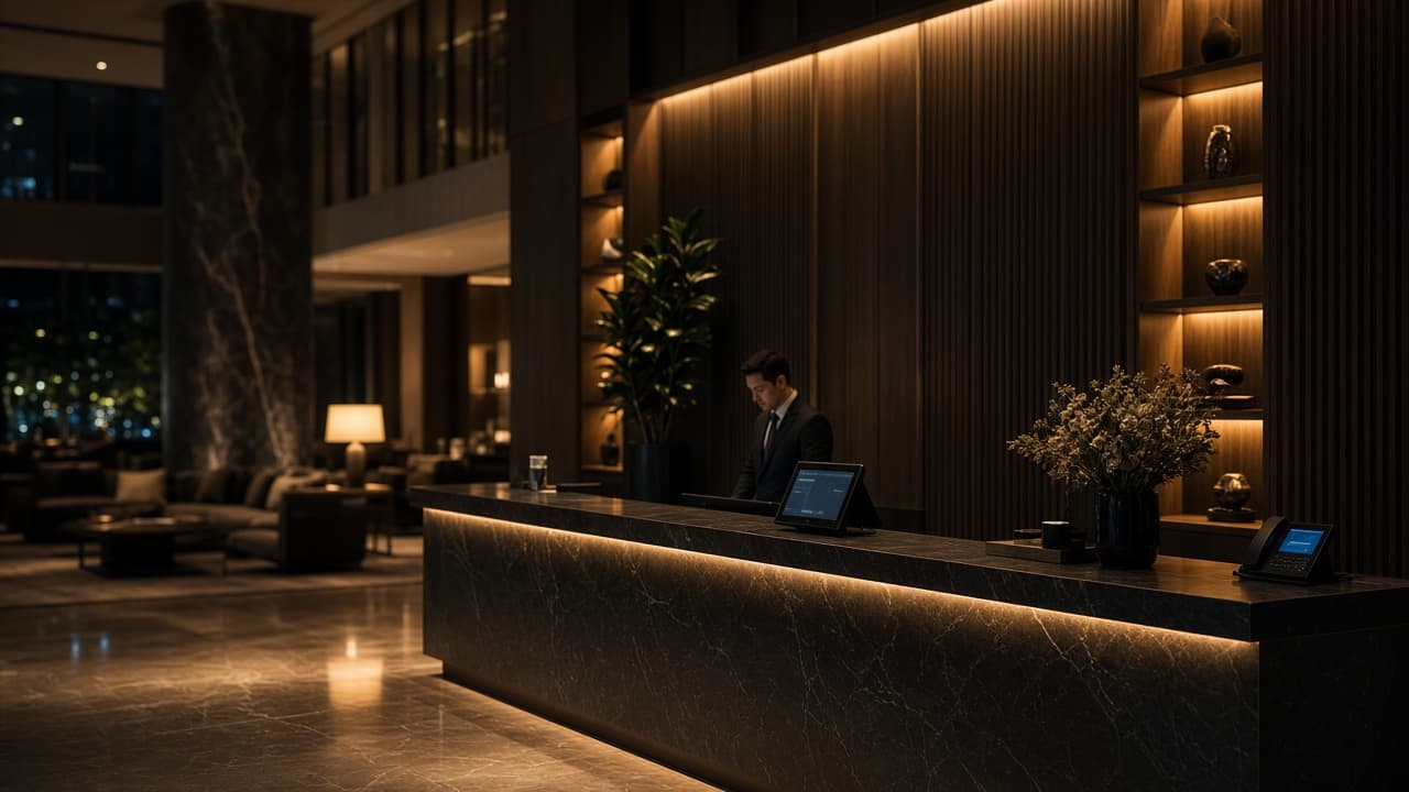 Hotel AI Receptionist interface preview